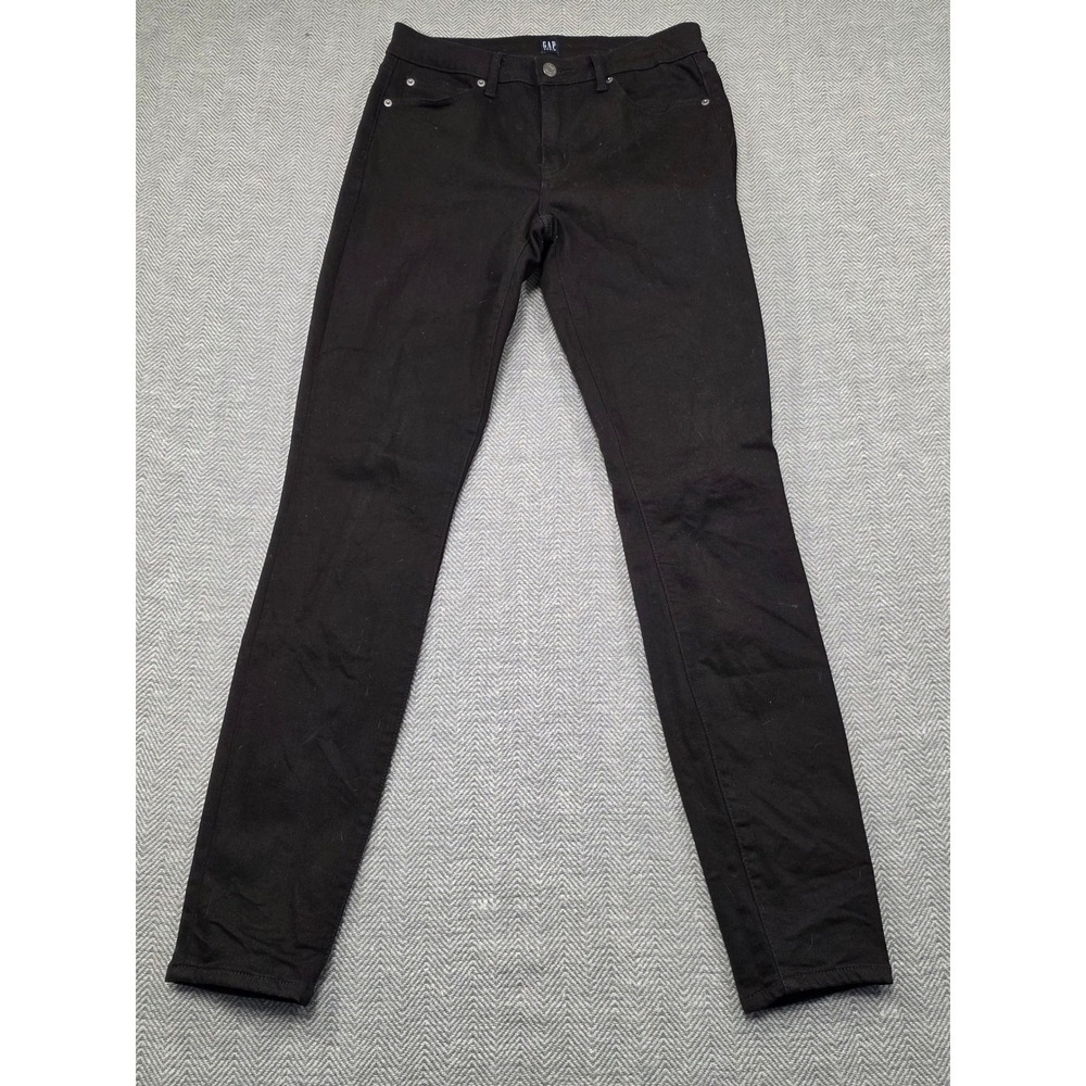 Gap Curvy True Skinny Jeans Womens 8/29T Black Stretch Denim Pants Tall